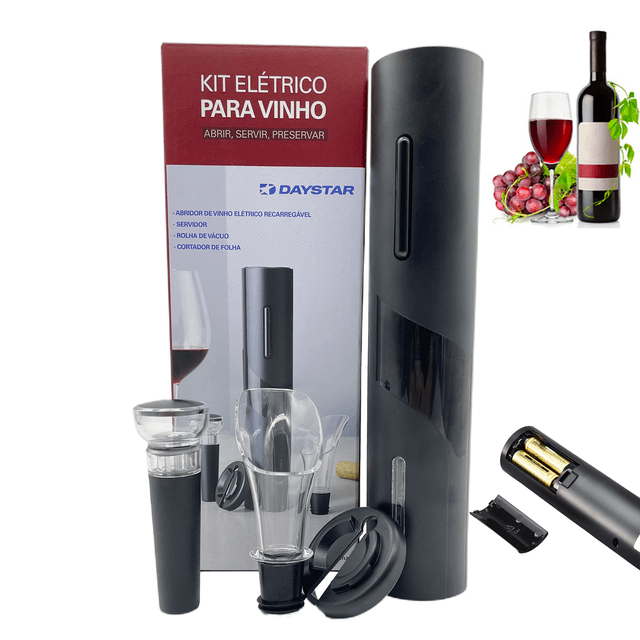 Abridor de Vino Eléctrico Automático – Rápido, Elegante y Sin Esfuerzo